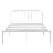 [en.casa] Struttura Letto in Metallo con Testiera e Pediera 140 x 200 cm Letto Francese/Matrimoniale - Bianco