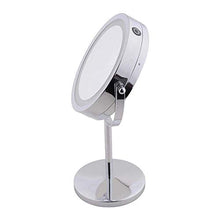 Specchio per Il Trucco, specchi per Il Bagno con luci Specchio per Il Trucco bifacciale Illuminato a LED con ingrandimento Normale 7X 2 a 360 °