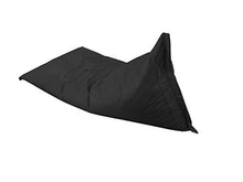 Chilly pilley Cuscino da giardino Milos, da sdraiarsi e sedersi, impermeabile, 100 x 200 cm, colore: Nero