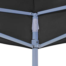 vidaXL Tetto per Tendone per Feste 2x2 m Nero 270 g/m²