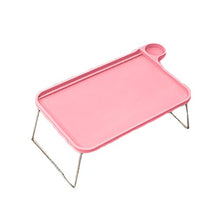 AAA226 Pieghevole Portatile Tablet Scrivania Computer Notebook Vassoio Stand per Letto Divano (Rosa)
