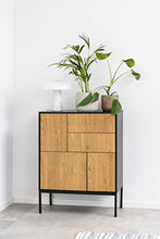 Actona Cassettiera Seaford III Rovere Naturale Nero