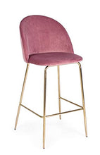 SGABELLO BAR CARRY VELLUTO BLUSH