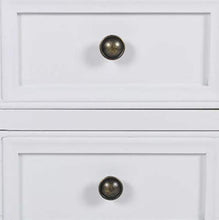Hanper, comodino, comodino, comodino, comodino, comodino, organizer per camera da letto, con due cassetti, colore: bianco