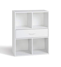 Alsapan 94483 Compo 10 - Mobile a 4 scompartimenti e 1 cassetto, dimensioni: 61,5 x 29,5 x 80 cm, colore: Bianco
