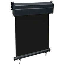 Tenda laterale per balcone, 60 × 250 cm, colore nero