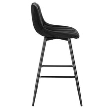 WOLTU BH253sz-2 Sgabelli da Bar Seduta Fissa con Poggiapiedi Sedia da Cucina in Velluto Nero 2 Pezzi