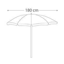 Aktive 62176 – Ombrellone da spiaggia, 180 cm, con picchetto integrato e protezione UV 50, colore: blu