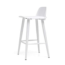JXXDDQ Sgabello da Bar, Sgabello Alto Semplice, Poltrona, Sgabello da Ristorante for La Colazione (79,5 Cm) (Color : White)