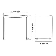 Ridder A211100 Trendy - Sgabello da bagno in acrilico, Trasparente, 39 x 47 x 28 cm