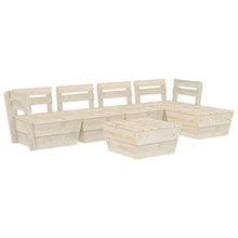 FAMIROSA Set Divani da Giardino su Pallet 6 pz in Legno Abete Impregnato-3718