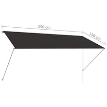 E E-NICES Tenda da Sole Retrattile 250x150 cm Antracite