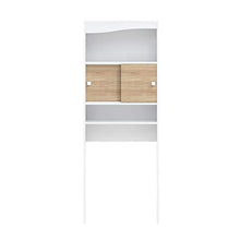 Temahome Click, Mobile per Lavatrice, Nero/Beige (Black & Oak), 177 x 64.3 x 19.2 cm