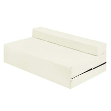 G & H - Materasso pieghevole pieghevole per letto matrimoniale, con rivestimento rimovibile, colore: avorio