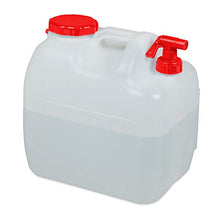 Relaxdays Tanica con Rubinetto, Coperchio a Vite del Contenitore, per Acqua Potabile, 23 L, senza BPA, rosso/bianco