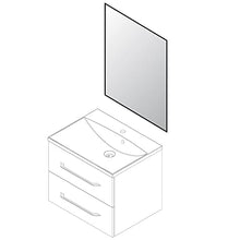 Fackelmann – Set di mobili da Bagno B. Clever 2 Pezzi 60 cm Esche con mobiletto da Bagno con lavabo in Marmo e Specchio Element