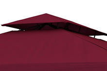 paramondo Deluxe Gazebo da giardino impermeabile, 4 x 3 m, bordeaux