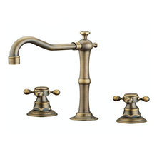 Faucet-4456 Rubinetto Lavabo, Ampio Rubinetto Doppio Manico in Rame Antico