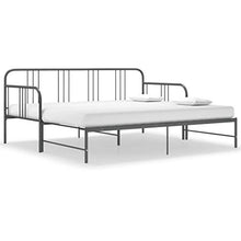 vidaXL Telaio Divano Letto Estraibile Grigio in Metallo 90x200 cm