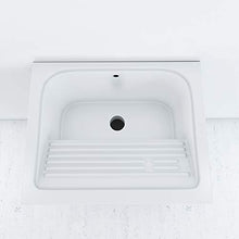 Mobile Lavatoio, L.60xP.50xH.86.5, Grigio, Vasca in Ceramica, con Strofinatoio Integrato