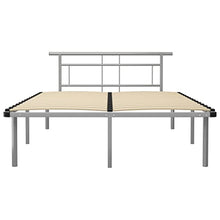 vidaXL Giroletto Grigio in Metallo 140x200 cm