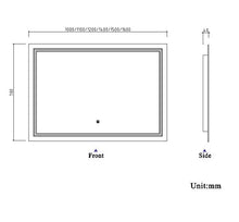 Aicait Specchio da Bagno 120 x 70 cm, Specchio LED con Illuminazione con Interruttore Touch e Funzione Anti-appannamento, Bianco Fredda 6000k
