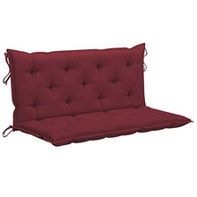 vidaXL Cuscino per Dondolo Rosso Vino 120 cm in Tessuto