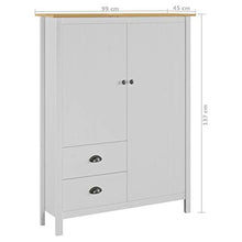 Ausla Garde-Guardaroba con 2 cassetti e 3 ripiani, 99 x 45 x 137 cm, bianco e marrone miele