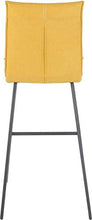 Destock Mobles - Sgabello da bar, in tessuto, con base in metallo, colore: grigio