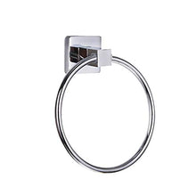 Anello Porta Asciugamani e Salviette da Bagno, Appendi Strofinacci da Parete Rotondo Ø 15 cm, con Finitura Cromata Lucida