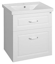 Mobile sottolavabo con lavabo 65 cm sospeso bianco opaco Soft Close