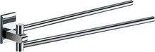 Gedy Maine Portasciugamani Due Barre, Ottone, Argento, 36x5.6x6 cm