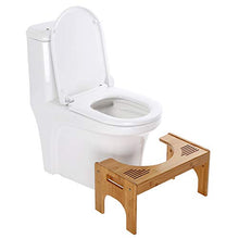 Sgabello regolabile in bambù antiscivolo, 48,5 x 27 x 25 cm