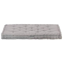 FAMIROSA Cuscino per Pallet e Pavimento in Cotone 120x80x10 cm Grigio
