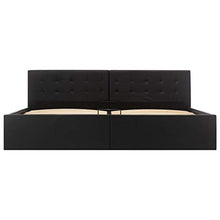 SKM Giroletto con Contenitore Idraulico Nero Similpelle 180x200cm