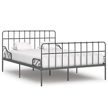SKM Giroletto con Doghe Grigio in Metallo 120x200 cm