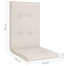 vidaXL - Cuscino per Sedia da Giardino, 4 Pezzi, 120 x 50 x 5 cm, Colore: Crema