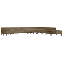 FAMIROSA Set Divani 11 pz in Tessuto Marrone