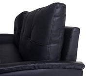 Mendler Divano a 3 posti Relax TV con vano Contenitore HWC-H23 Ecopelle Nero