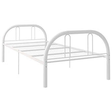 BIGTO - Struttura per letto in metallo e acciaio, per camera da letto, 90 x 200 cm, colore: Bianco