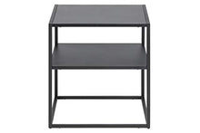 AC Design Furniture Nino Comodino con 1 Ripiani, L: 45 x A: 50.5 x P: 40 cm, Nero, Metallo, 1 pz