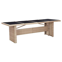 SKM Set da Pranzo da Giardino 9 pz con Cuscini in Polyrattan Beige-6048