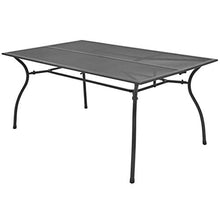 OUSEE Tavolo da Giardino 150x90x72 cm Rete in Acciaio