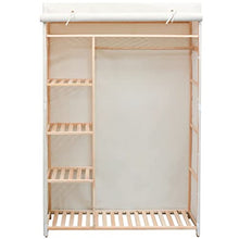 BIGTO Armadio in Tessuto e Legno di Pino 110 x 40 x 170 cm