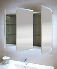 Specchio bagno pensile contenitore 3 ante con specchio filo lucido cm.70x95x13