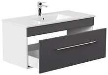 Set di mobili da bagno SANTINI 100 (4 pezzi) antracite satinato