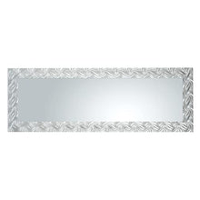 MO.WA Specchio da parete argento cornice rettangolare legno misura esterna 50X145 cm da appendere in orizzontale/verticale. finitura argento. Made in Italy.