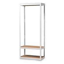 Baxton Studio Elton - Organizer per armadio, moderno e contemporaneo, con 3 ripiani, in metallo bianco
