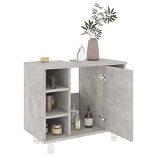 vidaXL Armadio da Bagno Grigio Cemento 60x32x53,5 cm in Truciolato