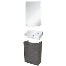 Fackelmann – Set di mobili da Bagno vadea Ospiti WC 3 Pezzi 45 cm Antracite con mobiletto da Bagno & Ceramica Bacino & LED Specchio Element